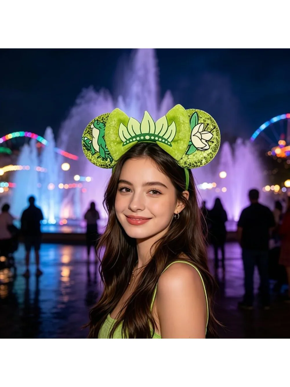 Women Frog color cloth Hair Handmade Mickey Mouse Costume Headband